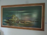 OIL ON BOARD SHIP PAINTING