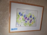 FLORAL WATERCOLOR 2-1/2 FOOT BY 2 FOOT AND BIRD PRINT