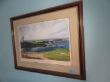 16TH HOLE CYPRESS POINT PICTURE AND FRAME BY KENNETH REED 523 OF 950
