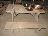 CHILDRENS WOOD PICNIC TABLE