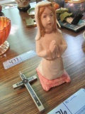 MADE IN ITALY RELIGIOUS FIGURINE AND CROSS