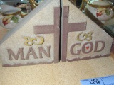 CONCRETE MAN AND GOD BOOKENDS & ETC