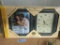 HINGED ANTIQUE CLOCK AND PHOTO FRAME