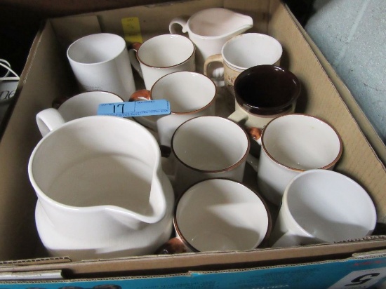 ASSORTED MUGS AND PITCHER