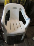 2 PLASTIC OUTDOOR CHAIRS