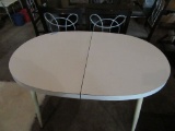 WHITE FORMICA TOP TABLE. WILL NEED ASSEMBLED