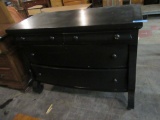 BLACK PAINTED CHEST OF DRAWERS