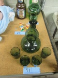 GREEN DECANTER SET