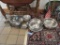 ASSORTMENT OF PEWTER PIECES, SERVING DISH, AND ETC