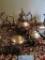 2 SILVERPLATE TEAPOTS, CREAMER AND SUGAR BY FB ROGERS