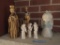 3 WISE MEN CANDLESTICK FIGURINES AND ANGEL FIGURINES