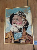 NEEDLEPOINT SAILOR WALL HANGING