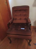 FAIRFIELD BROWN ARMCHAIR WITH QUEEN ANNE LEGS