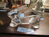 GLASS RABBIT CANDY DISH