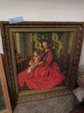 WOMAN HOLDING BABY PRINT WITH FRAME