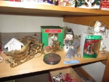 BRASS CHRISTMAS FIGURINES, DECORATIONS, AND ETC