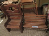 DOLL PARK BENCH AND CHAIR