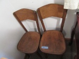 2 ICE CREAM STYLE WOODEN CHAIRS