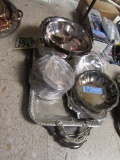 SILVERPLATE TRAYS, BOWLS, PLATES, AND ETC