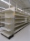 LOT 9 SECTIONS OF DOUBLE-SIDED GONDOLA SHELVING AND 2 END CAPS