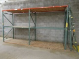 LOT 2 SECTIONS OF 9 FOOT TALL PALLET RACKING AND 2 EXTRA SUPPORT BEAMS