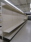 LOT 10 SECTIONS OF DOUBLE-SIDED GONDOLA SHELVING AND  ONE END CAP