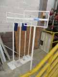 LOT ASSORTED SHELVING ACCESSORIES WIRE RACKS IN THE UPPER MEZZANINE LEVEL. NO LIGHT BULB OR BUILDING