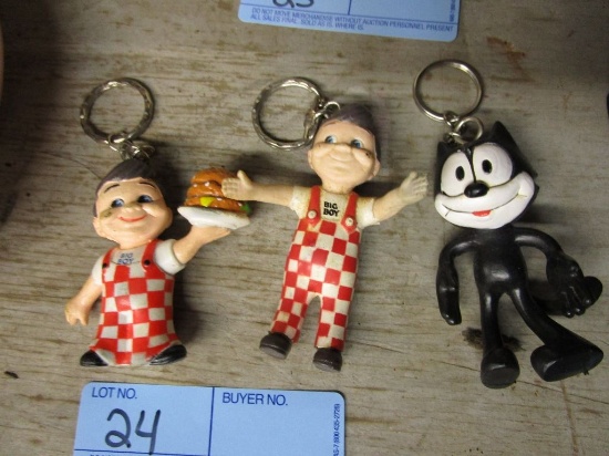 BIG BOY KEY CHAINS AND FELIX THE CAT KEY CHAIN