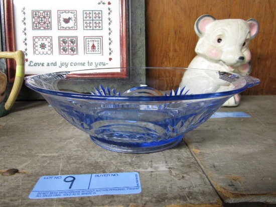 LIGHT BLUE GLASS BOWL