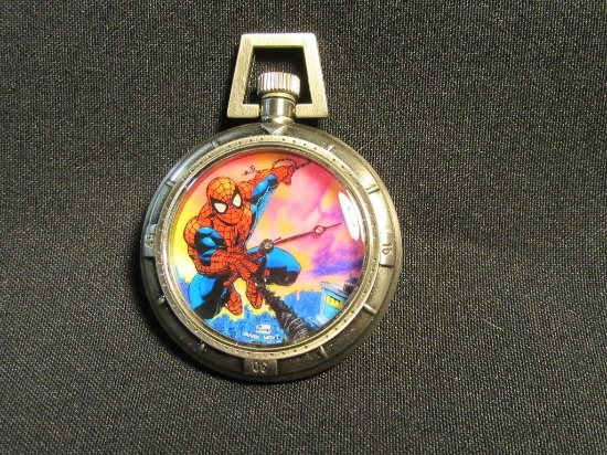 SPIDER-MAN POCKET WATCH. JAPAN MOVEMENT