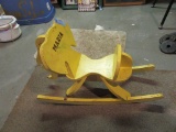 WOODEN ELEPHANT ROCKING CHAIR