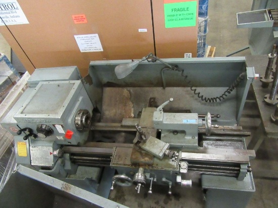 LEBLOND METAL LATHE. 6 FT 4 IN LONG. 3 PHASE. MISSING OIL CATCH.