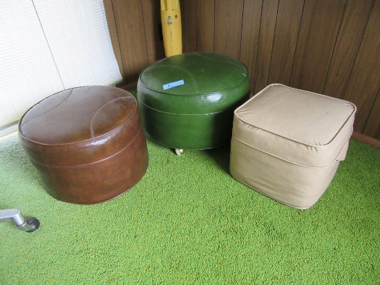 3 OTTOMANS OR HASSOCKS