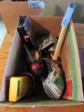 BOX OF TOOLS, ELECTRICITY MEASURE, AND ETC.