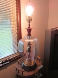 CHERUB BASED GLASS LAMP