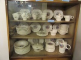 BEAUTIFUL SERVICE FOR 12 SALEM CHINA GODEY PRINTS INCLUDING CREAMER AND SUG