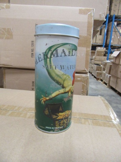 14 CASES OF MERMAID GOLD ADVERTISING TIN. 48 PIECES PER CASE