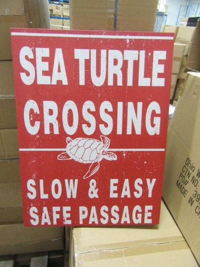 2 CASES OF TURTLE CROSSING CANVAS. 12 PIECES PER CASE