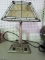 STAINED GLASS STYLE BRASS LAMP