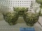 GREEN HOBNAIL CENTERPIECE SET