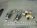 PITTSBURGH STEELERS CANDY CANE ORNAMENTS  AND SANTA CLAUS ORNAMENT