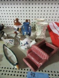 VARIETY OF CERAMIC PIECES - VASES, PLANTERS, VINEGAR AND OIL, AND ETC