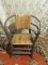 PRIMITIVE ROCKER WITH WOVEN SEAT AND BACK