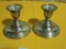 PAIR OF STERLING WEIGHTED CANDLE HOLDERS