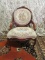 ROSE CARVED VICTORIAN STYLE TAPESTRY CHAIR