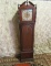 VIRGINIA GRANDMOTHER CLOCK. SOME DAMAGE TO FRONT