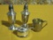 STERLING CUP, STERLING WEIGHTED SALT AND PEPPER SHAKERS, AND SILVERPLATE SA