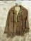 LEATHER FRINGE COAT BY PIONEER WEAR SIZE 14