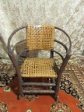 PRIMITIVE ROCKER WITH WOVEN SEAT AND BACK