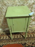 GREEN PAINTED SMOKING STAND